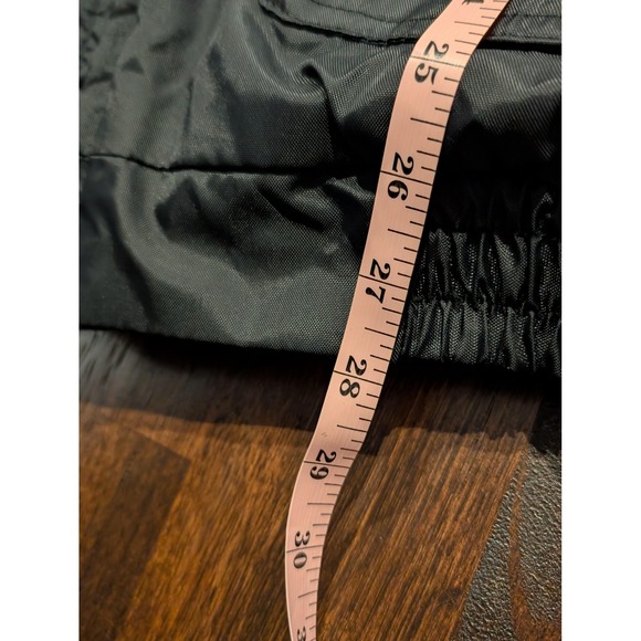 National Patrol Jacket Mens Large Black Bomber Fur Collar Quilted Flag Patch - Picture 12 of 12